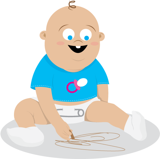 Toddler And Early Infancy - Cartoon Clipart (792x612), Png Download