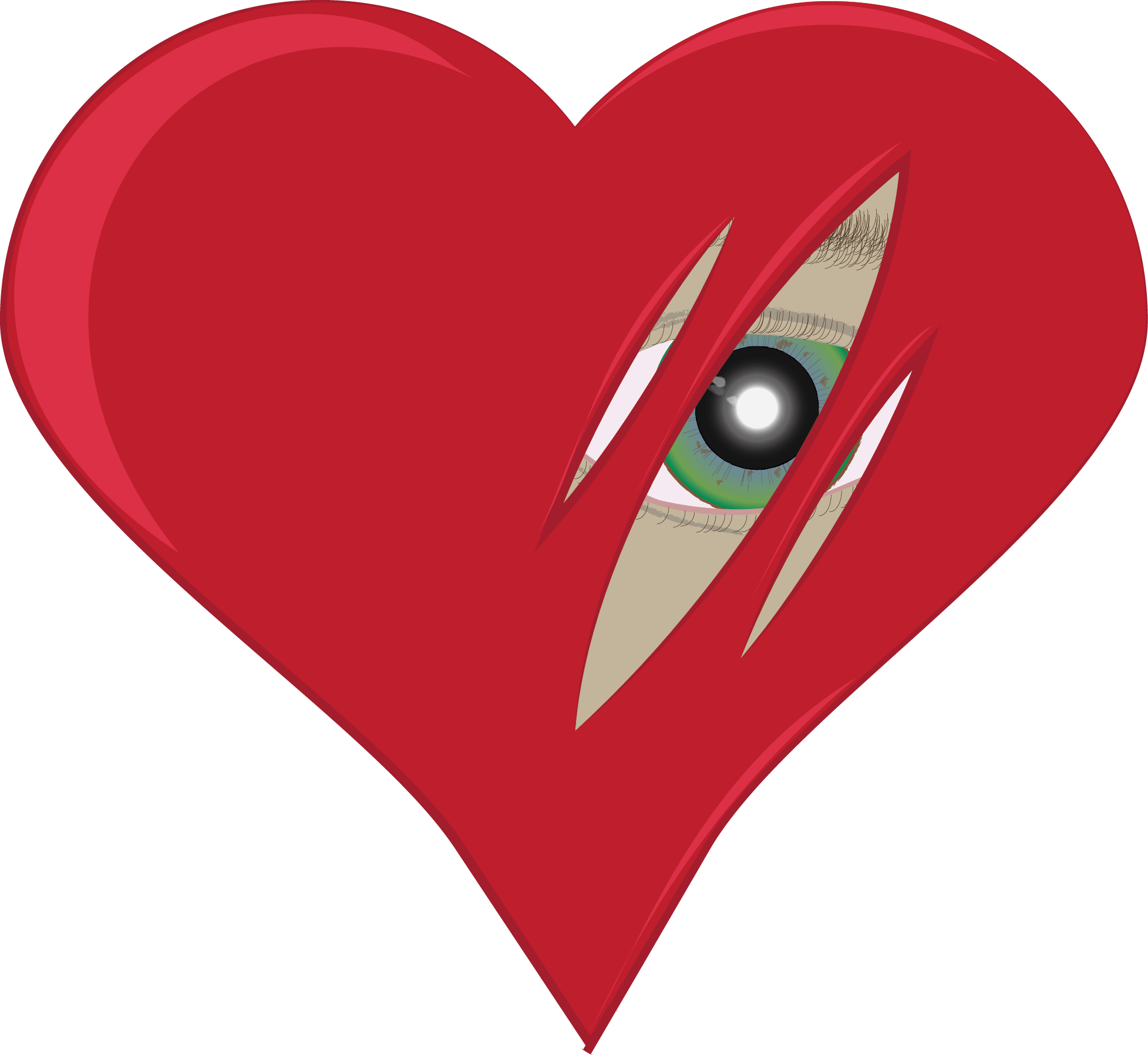Peach Clipart Free - Heart - Png Download (1955x1797), Png Download