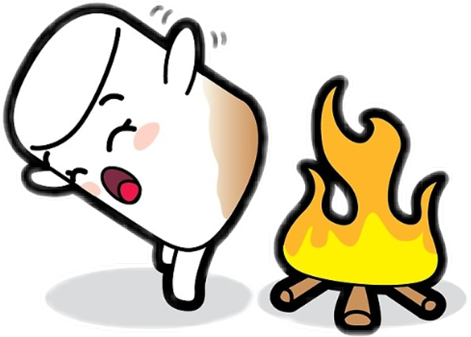 Marshmallow Toasty Butt Clipart (670x480), Png Download