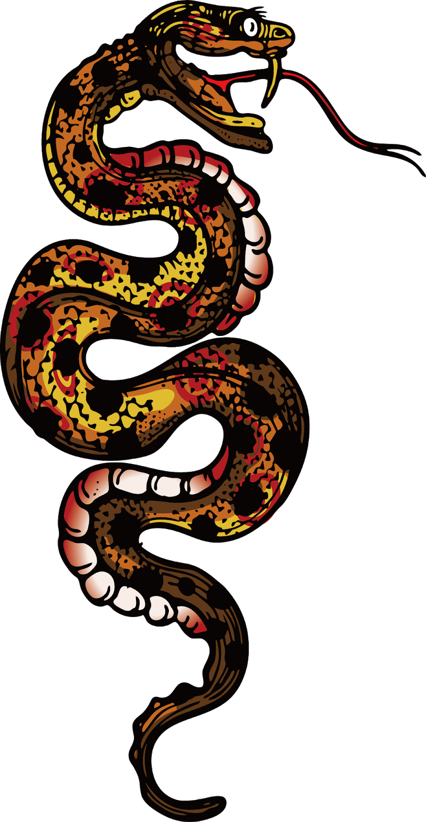 Vipers King Snakes - Serpiente Png Decoracion Clipart (830x1600), Png Download