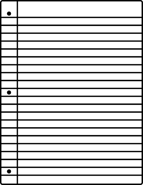 Paper, Looseleaf, Notebook, Blank, Notepad, Lined - Folha De Caderno Para Imprimir Clipart (495x640), Png Download