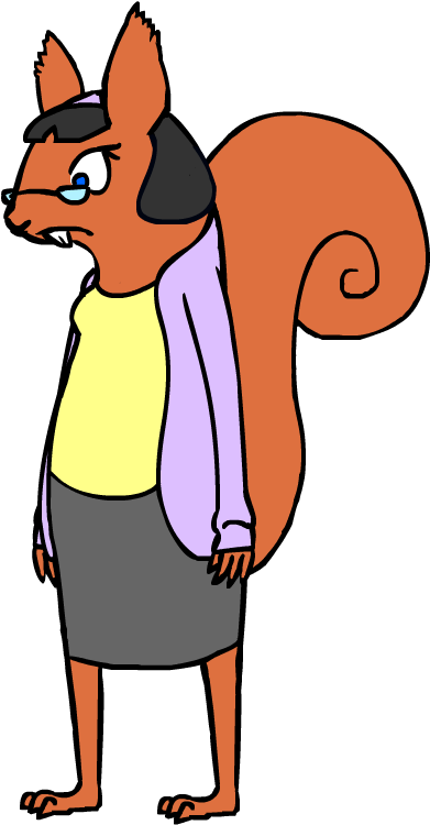 Squirrel Mom Npc - Cartoon Clipart (468x775), Png Download