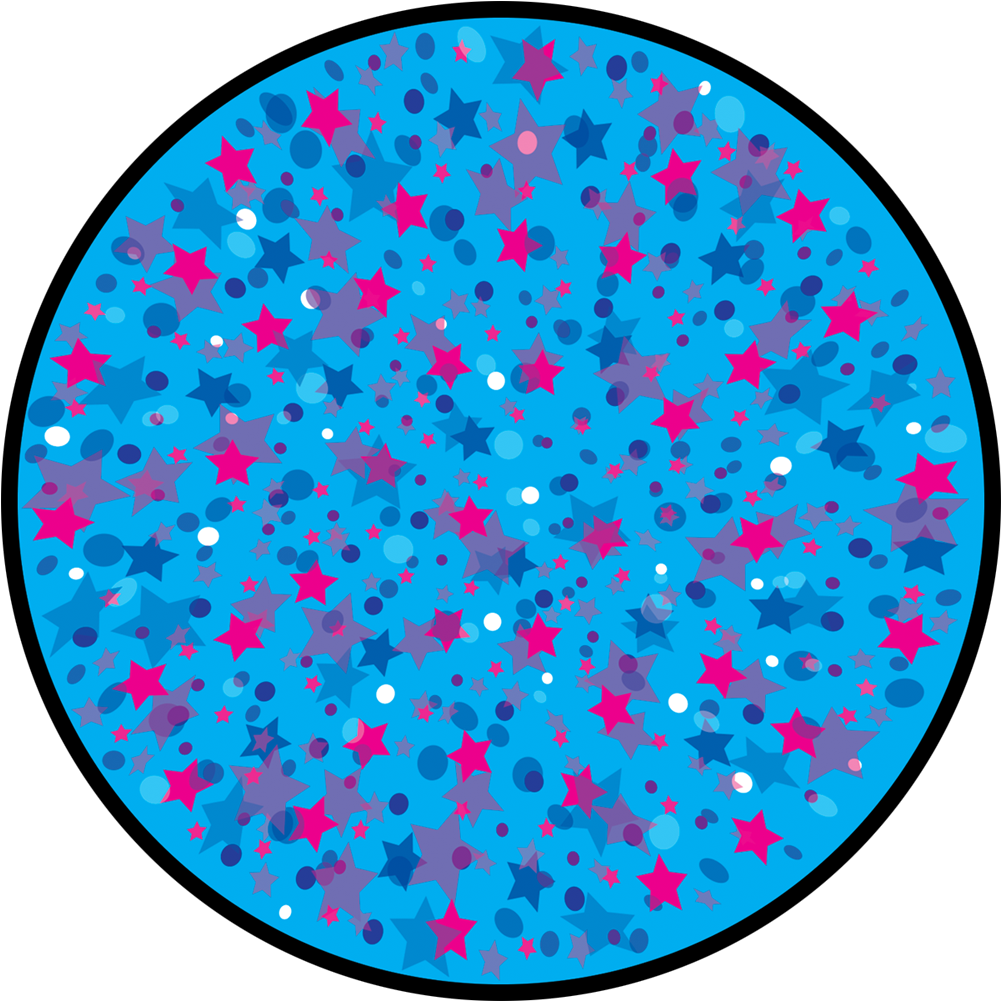 Confetti Starfield - Circle Clipart (1200x1200), Png Download