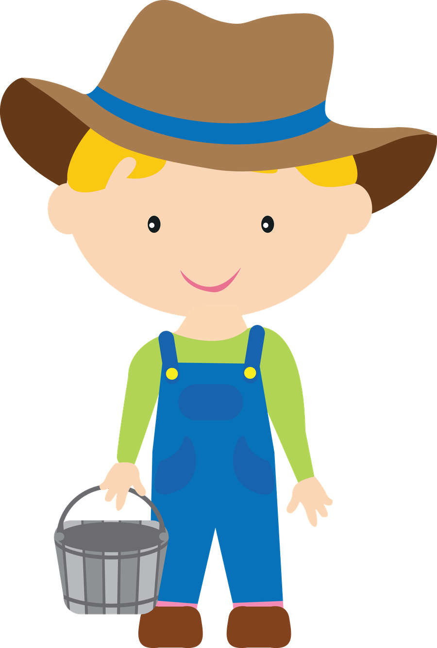 Clipart Of Farmer, Boy On And Boy I - Little Farmer Png Transparent Png (900x1336), Png Download