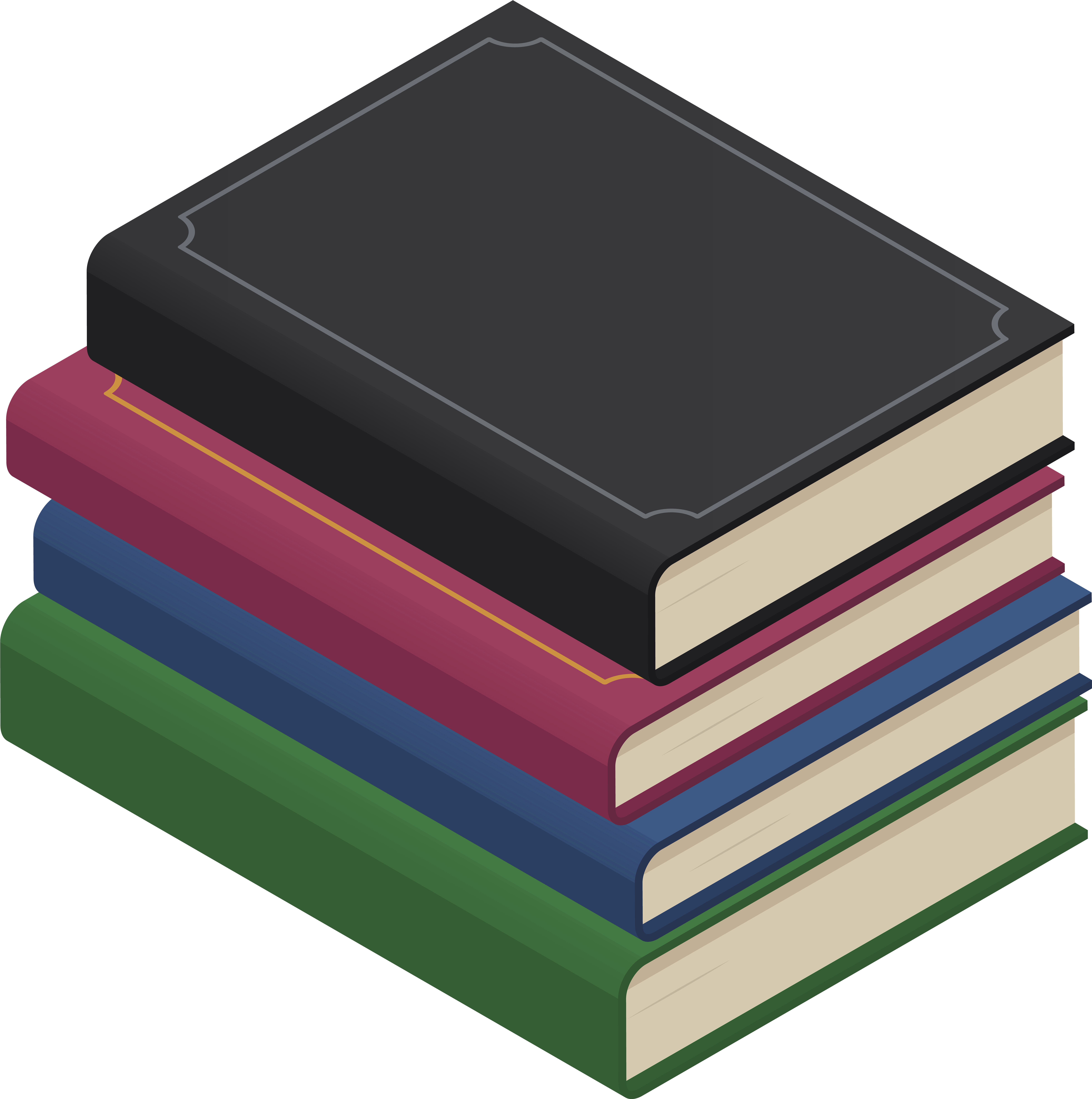 Pile Of Books Transparent Image Clipart (7957x8000), Png Download