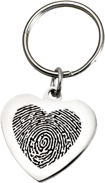 Fingerprint Memorial Key Ring - Keychain Clipart (600x600), Png Download