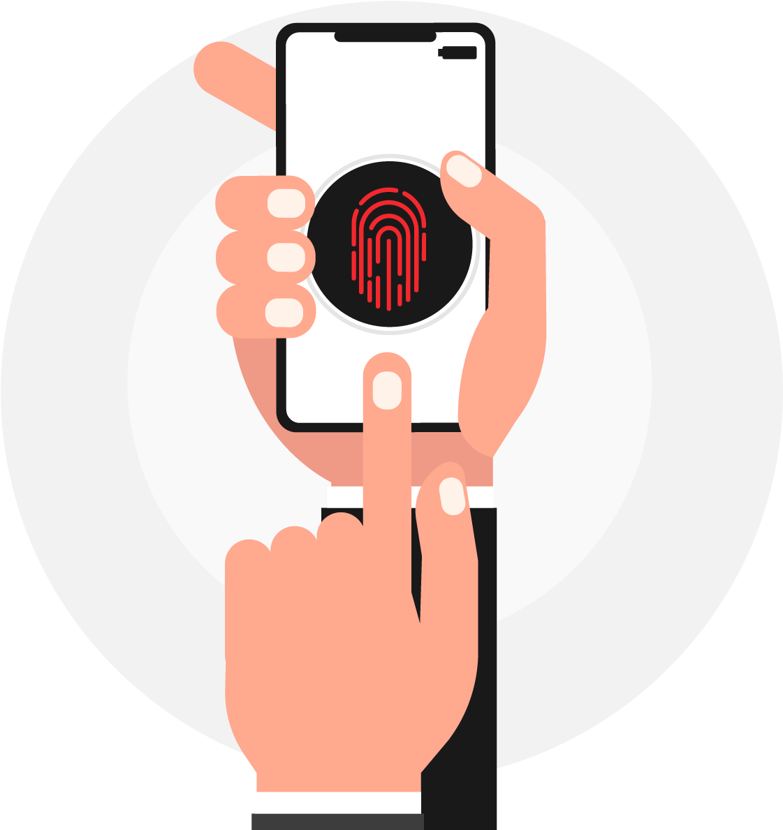 Fingerprinting - Cartoon Clipart (1200x1200), Png Download