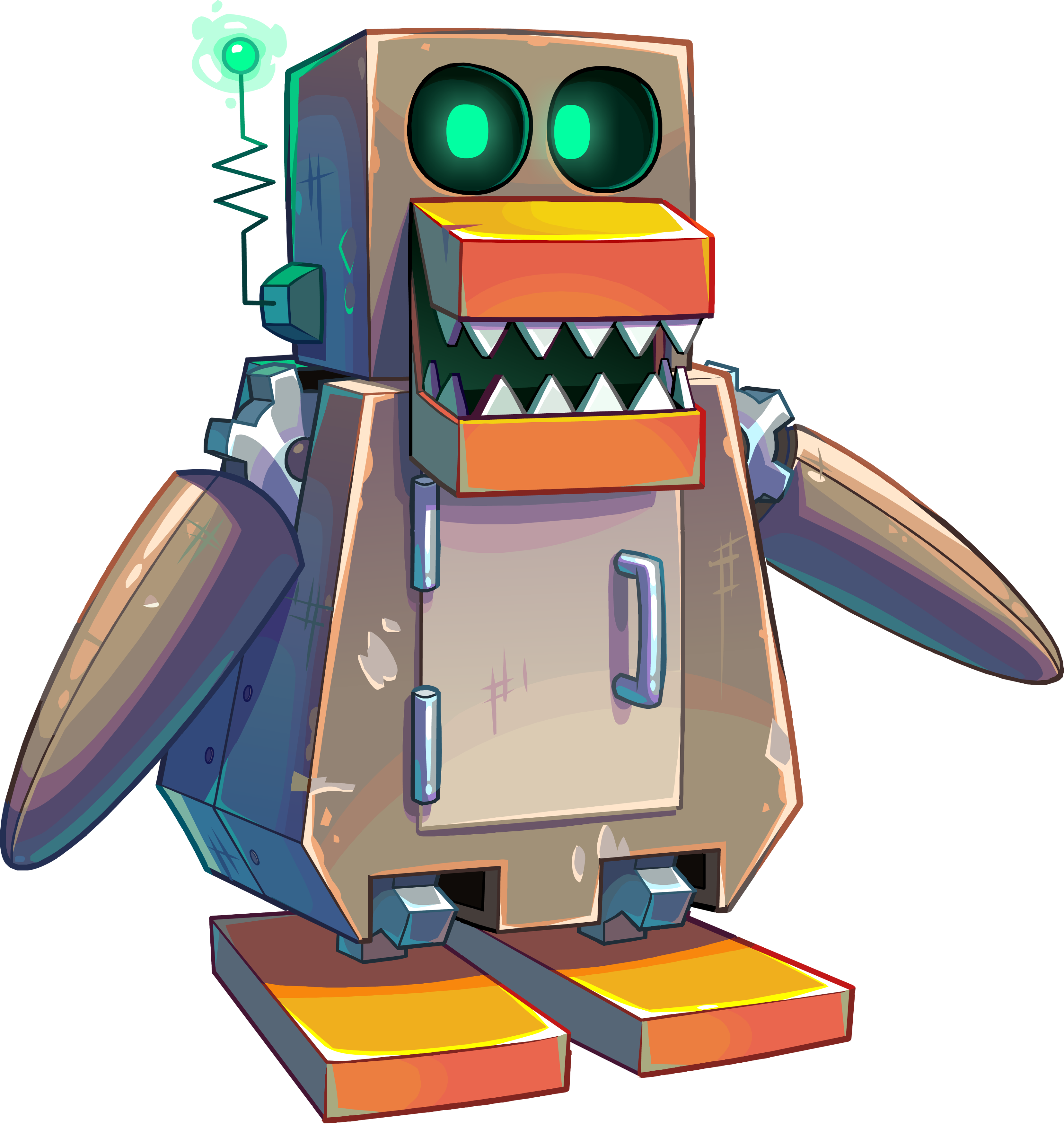 Club Penguin Pizzatron 3000 Cheats Secrets Best - Robot Penguin Clipart (3313x3500), Png Download