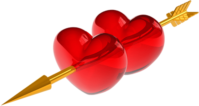 Free Png Valentine Red Hearts Png Images Transparent - Valentine's Day Png Clipart (850x462), Png Download