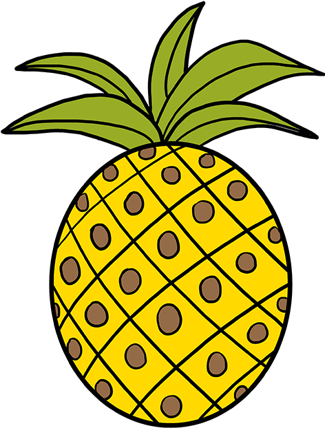 680 X 678 5 - Pineapple Drawing Clipart (680x678), Png Download