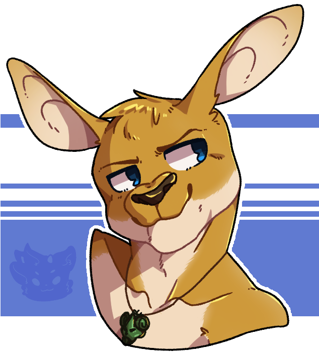 Ozzy, The Roo - Cartoon Clipart (744x772), Png Download