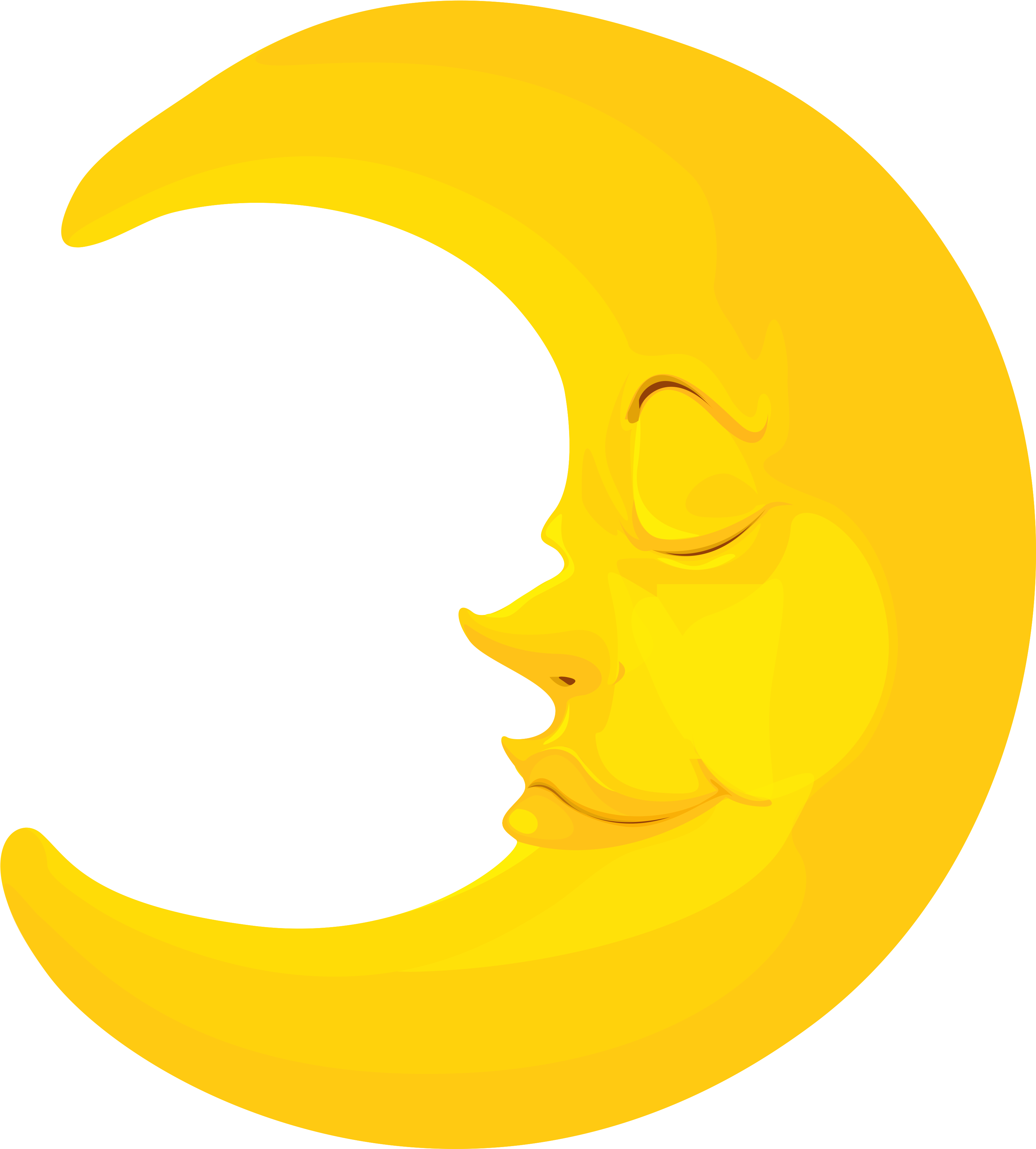 Clipart Of Moon, Misc And Moon Clipart Over - Png Icon Mặt Trăng Transparent Png (3431x3845), Png Download
