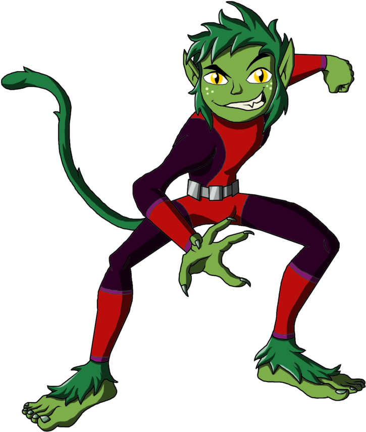 New Teen Titans - Teen Titans Beast Boy Png Clipart (725x856), Png Download