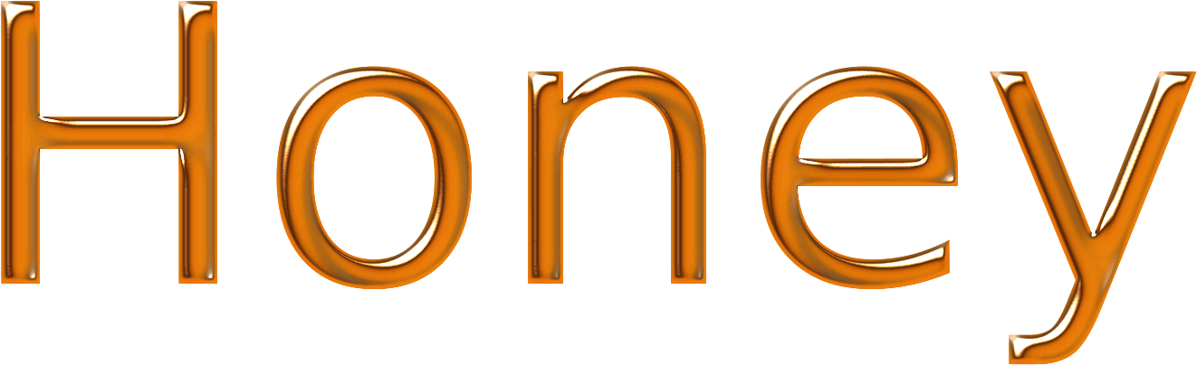 Clipart - Honey - Honey Text Png Transparent Png (2400x586), Png Download