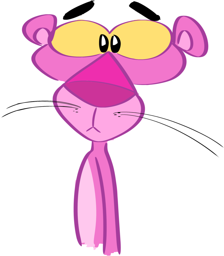 Random Pink Panther Doodle By Wcarroll216 - The Pink Panther Clipart (909x1039), Png Download