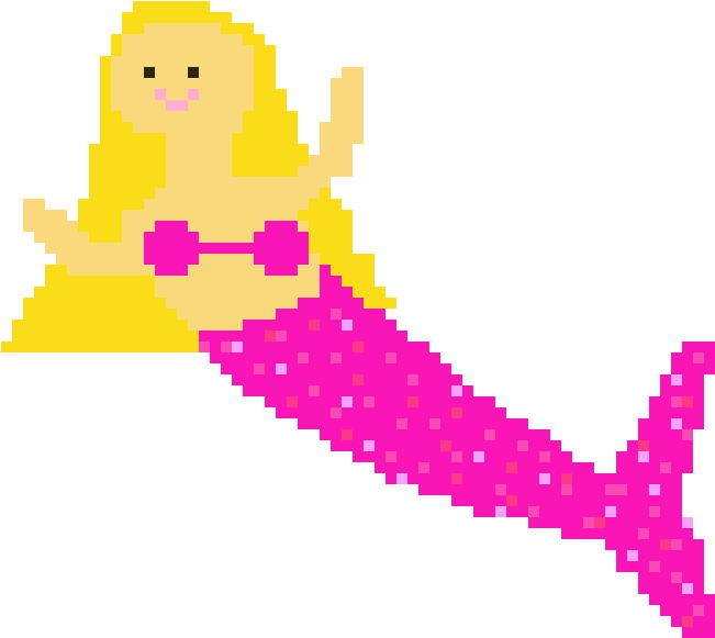Mermaid - - Fred Fnafhs Pixel Art Clipart (700x590), Png Download