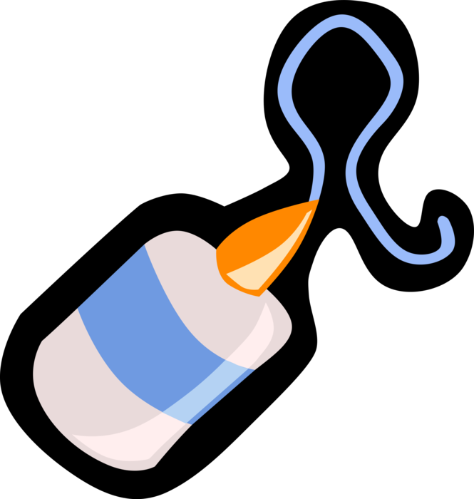 Cement Bottle Vector Image Illustration Of Mucilage Clipart (665x700), Png Download