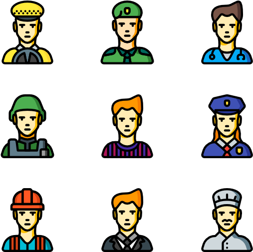 Professions - Cartoon Clipart (600x564), Png Download