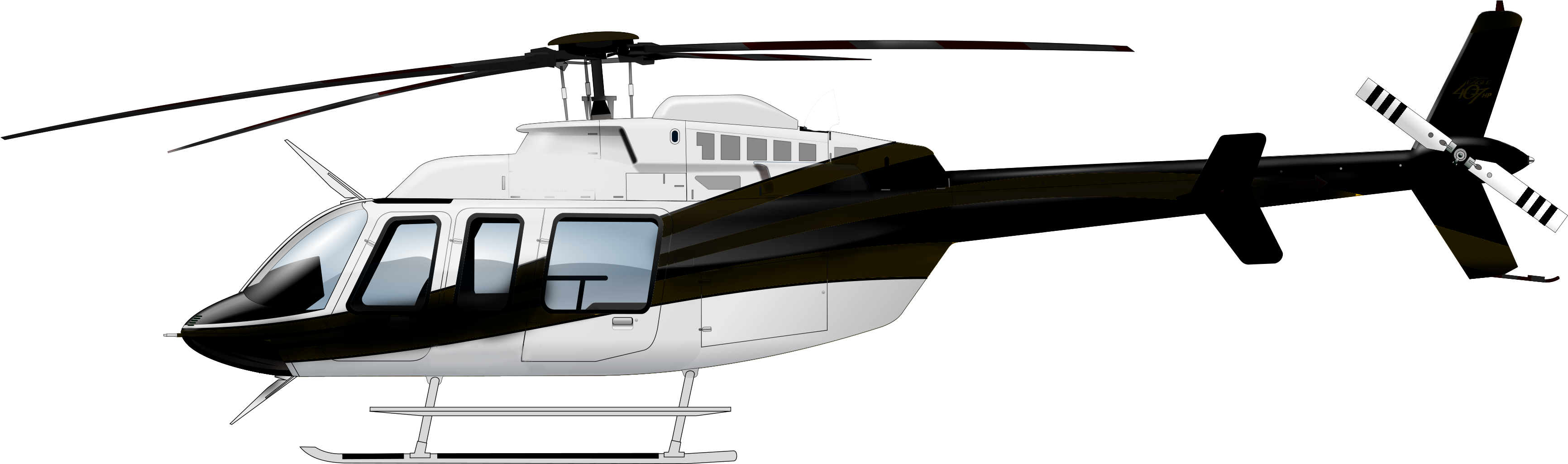 C Fgyh Helicopter Gree Clipart (3463x1179), Png Download