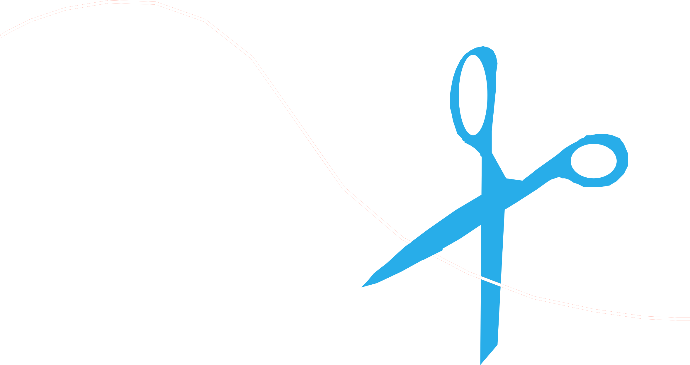 This Free Icons Png Design Of Scissors And Thread Clipart (2354x1245), Png Download