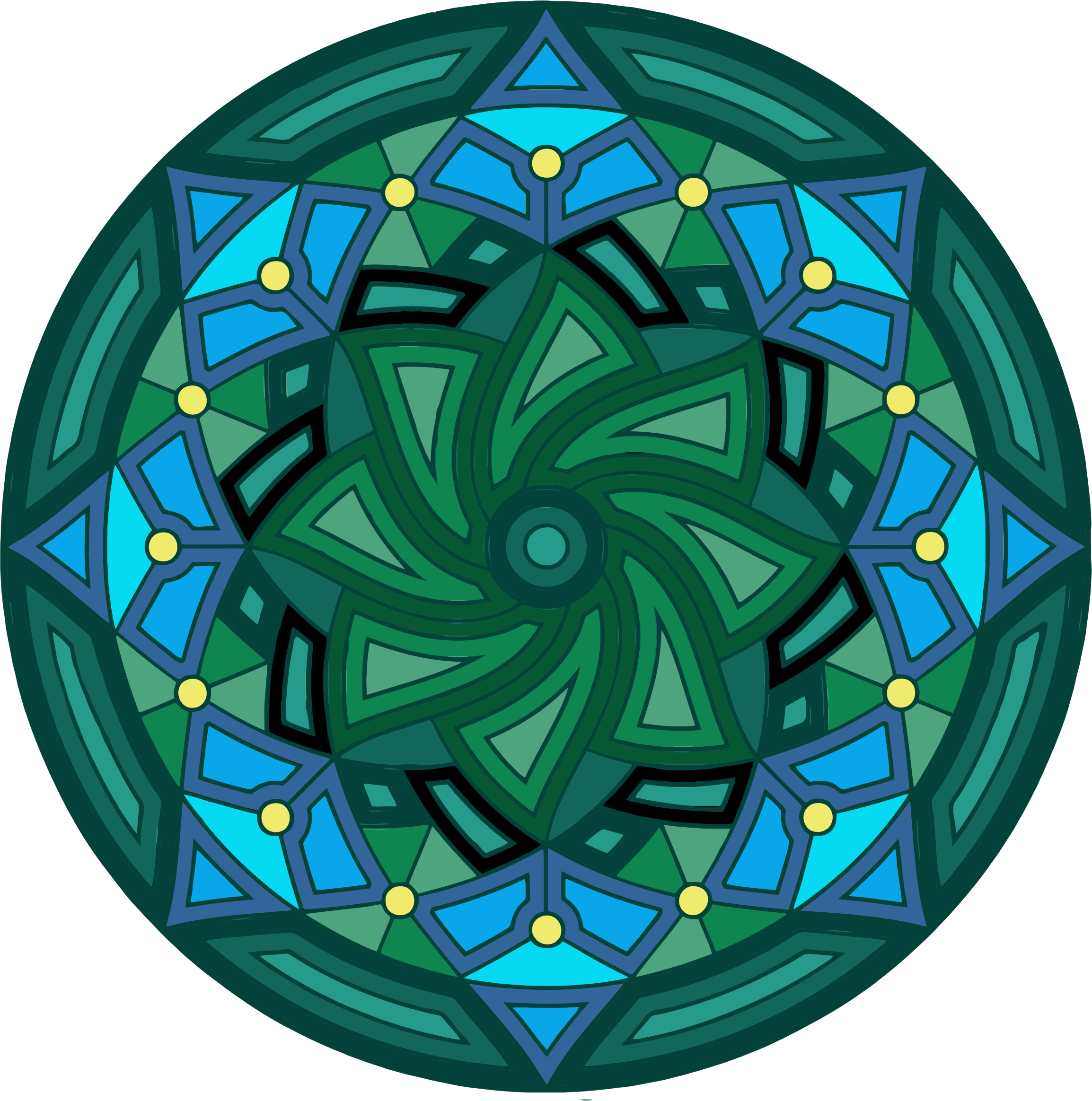 This Free Icons Png Design Of Round Mandala Design Clipart (2308x2328), Png Download