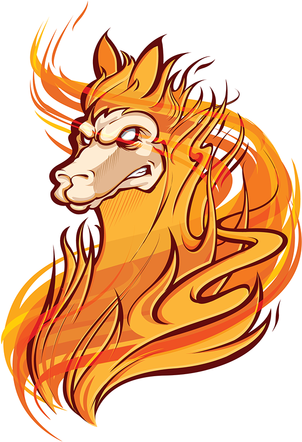 Anfoc - Flaming Llama Clipart (600x877), Png Download