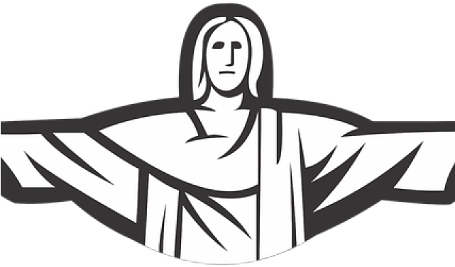 Christ The Redeemer Clipart Cristo Redentor - Christ The Redeemer Statue Cartoon - Png Download (640x480), Png Download