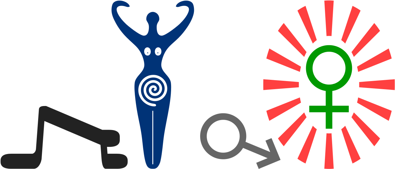 Symbols Goddess Worship - Goddess Symbol Clipart (1280x559), Png Download