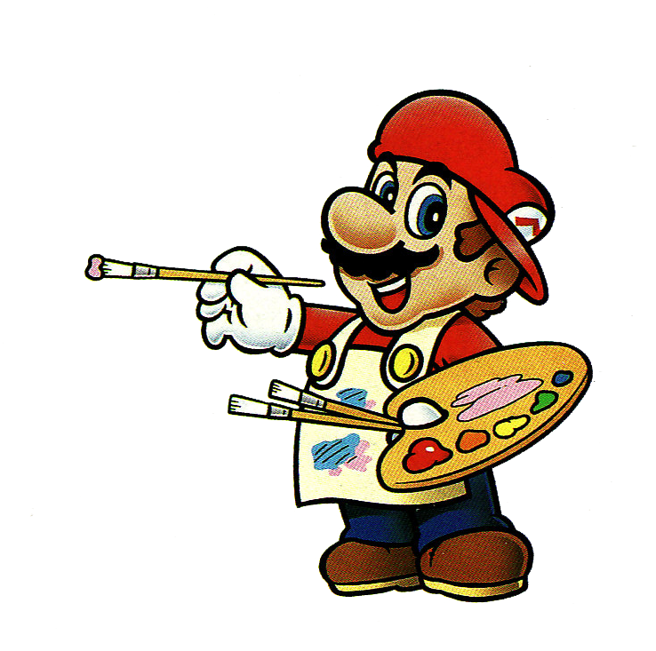 Artist Name - - Mario Paint Mario Clipart (738x733), Png Download