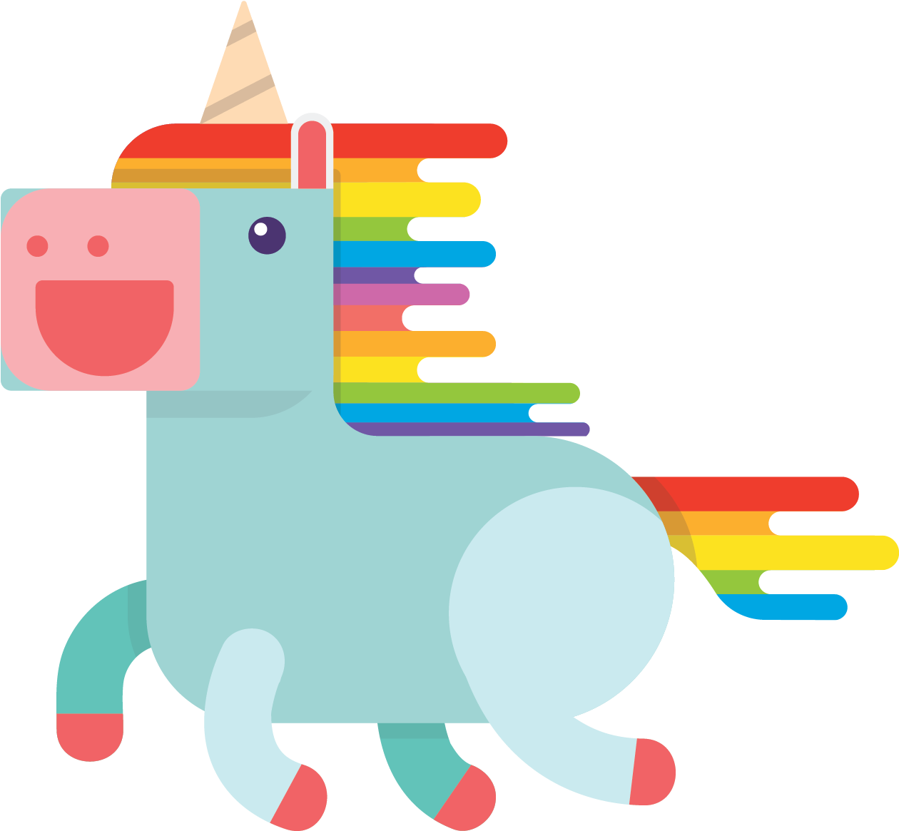 Unicorn - Cartoon Clipart (1501x1501), Png Download
