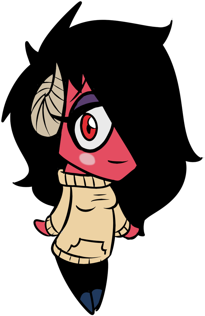 A Chibi Demon Girl - Cartoon Clipart (785x1200), Png Download
