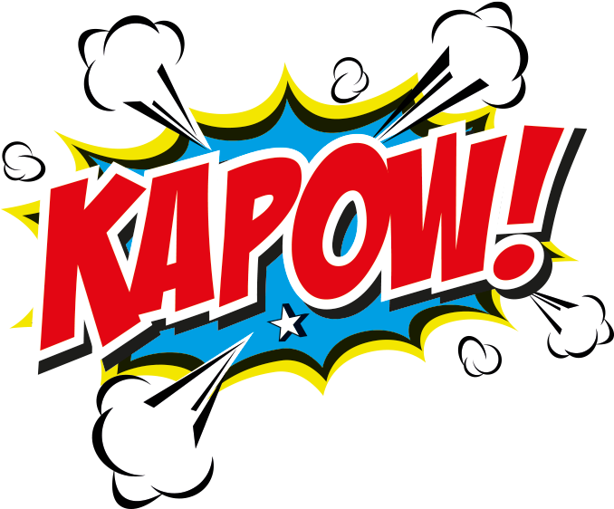 Giant Obstacles - Superhero Kapow Clipart (693x570), Png Download
