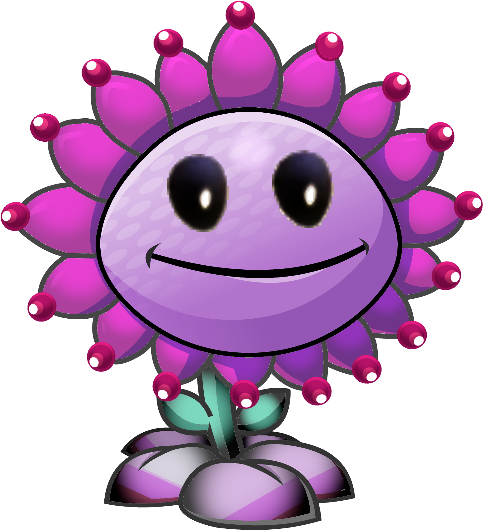 Alien Flower Retrobowser Clipart (1546x1698), Png Download