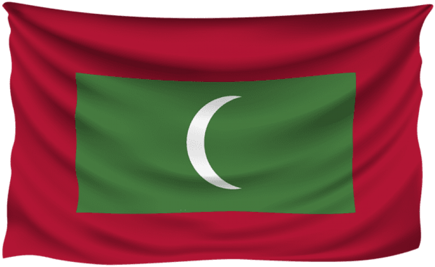 Download Maldives Wrinkled Flag Clipart Png Photo - Maldivian Flag Png Transparent Png (850x522), Png Download