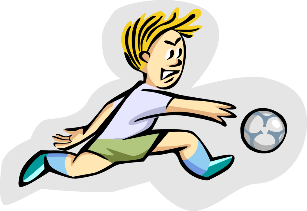 Vector Illustration Of Sport Of Soccer Football Player Clipart (1020x700), Png Download