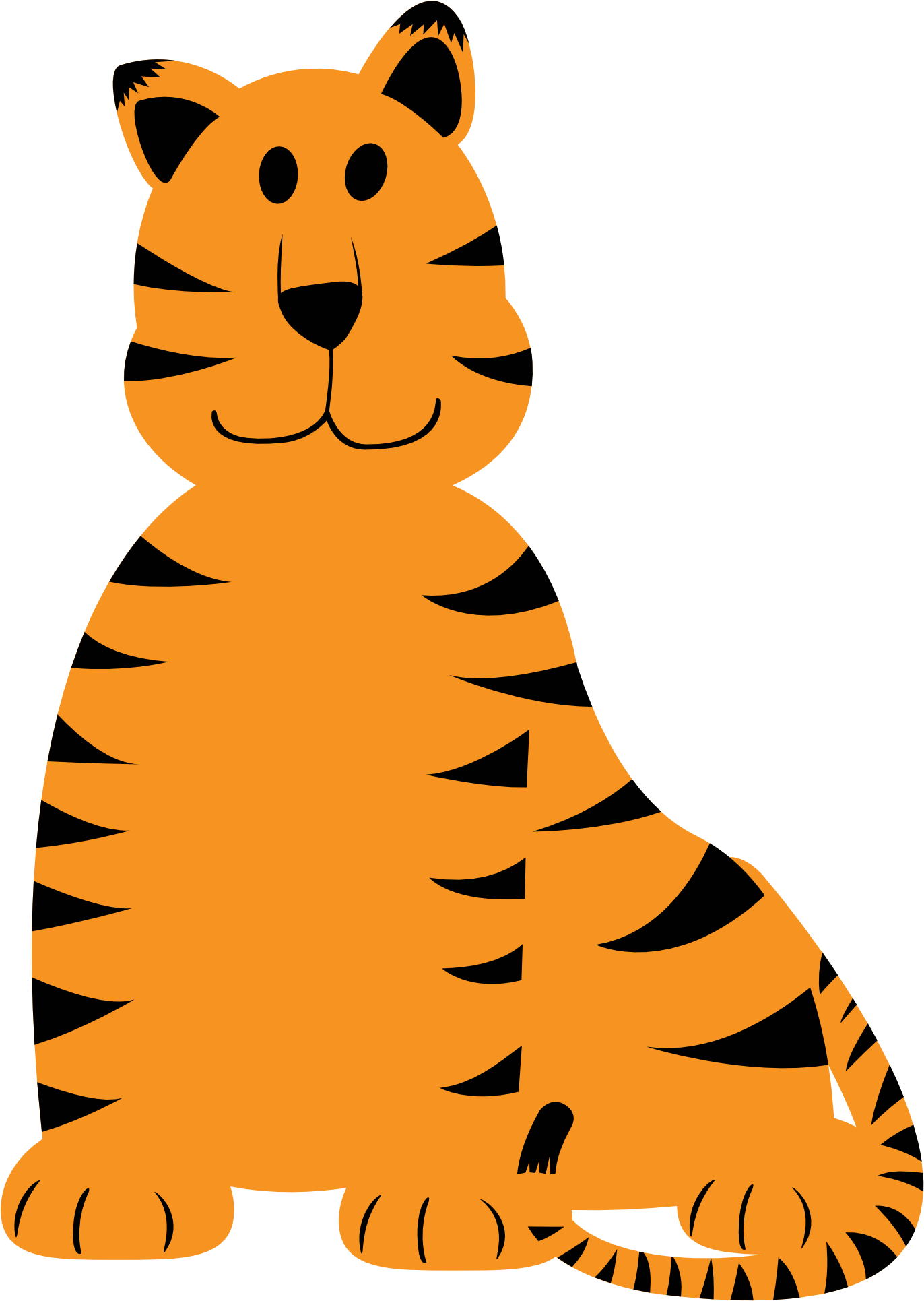 Clipart Of Effects, Cute Baby Tiger And Geometric Figure - Cartoon - Png Download (1969x1969), Png Download