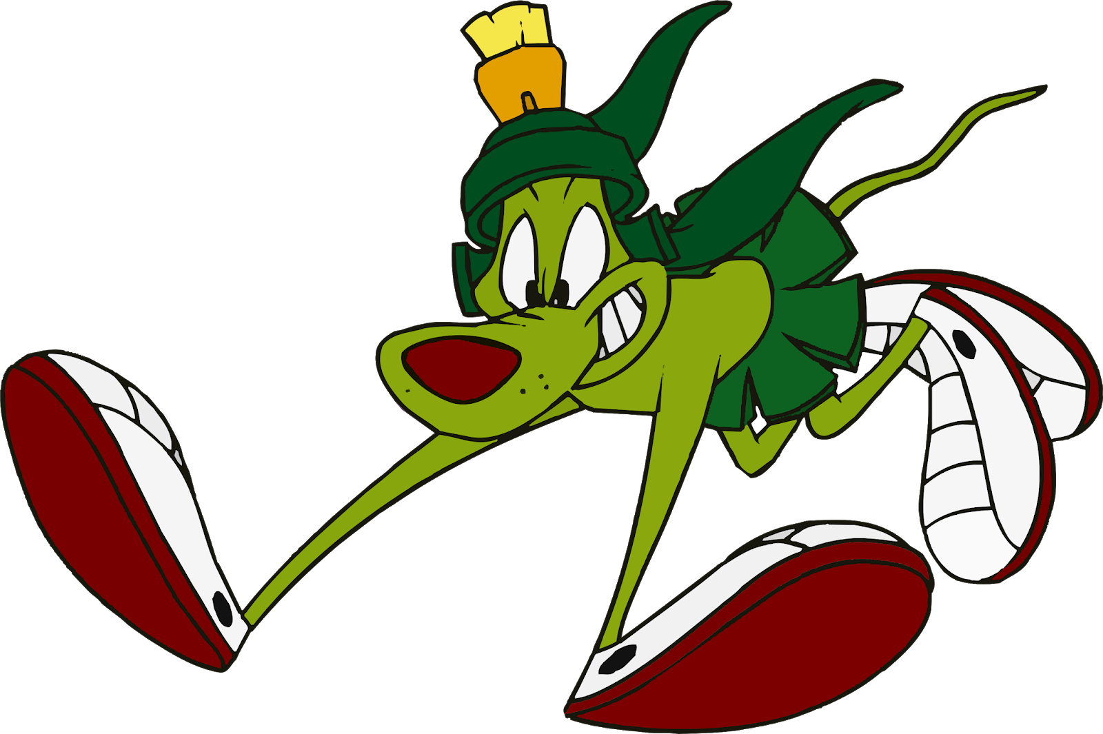 Marvin The Martian Cartoon Character, Marvin The Martian - Looney Tunes K 9 Clipart (1600x1065), Png Download