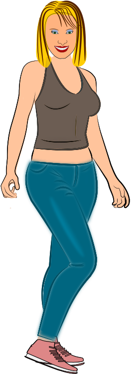 Free Woman Standing Cliparts Download Free Clip Art - Cartoon - Png Download (566x800), Png Download