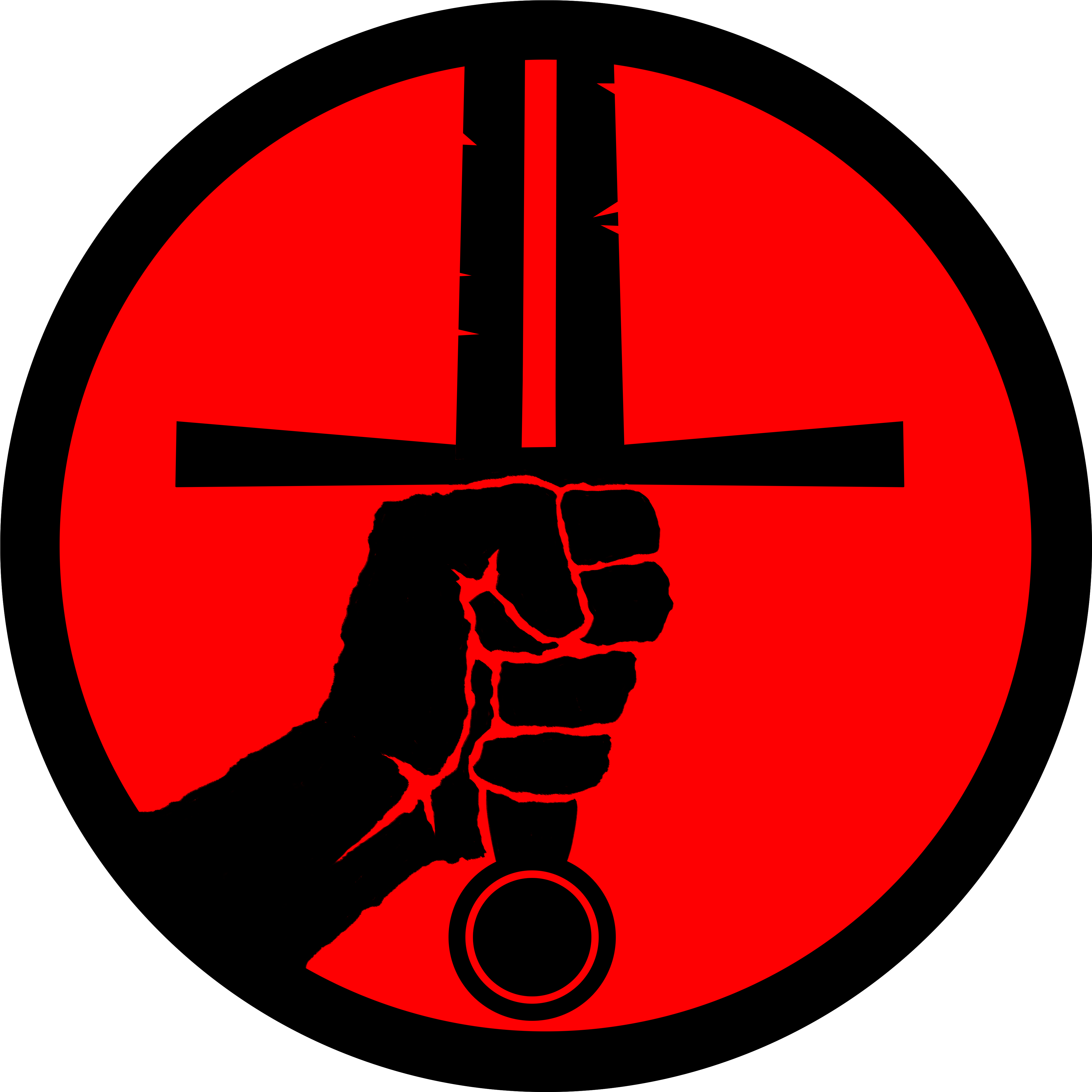 Black And Red Soccer Ball Clipart (4545x4400), Png Download