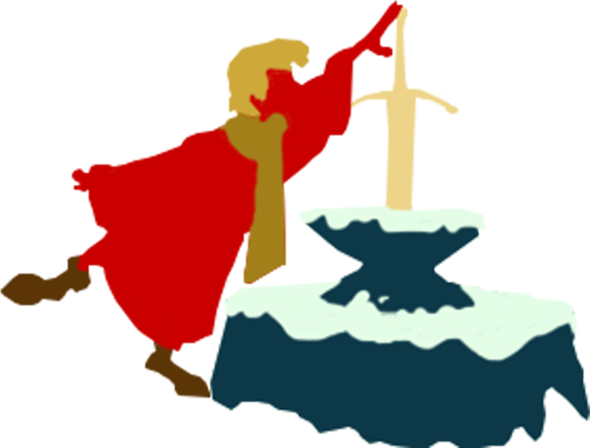 The Sword In The Stone - Sword In The Stone Silhouette Clipart (1280x905), Png Download