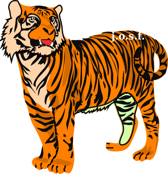 J - O - S - F - Clip Art - Tiger Clipart Png Transparent Png (576x597), Png Download