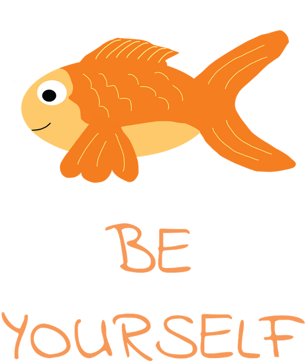 Fishshirtlesstextsmaller - Goldfish Clipart (640x896), Png Download