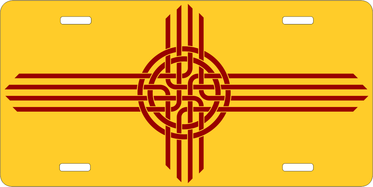 Celtic Zia License Plate - Celtic Zia Symbol Clipart (1192x598), Png Download