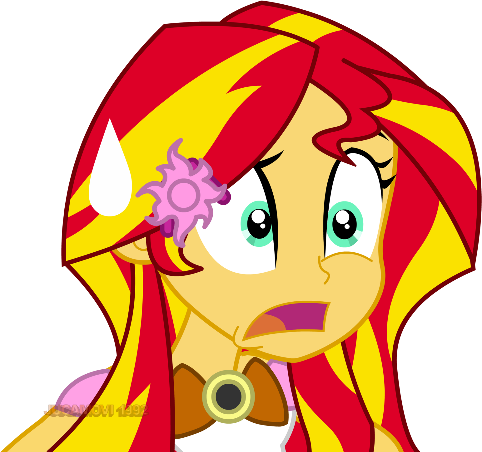 1443018 Safe Artist Colon Jucamovi1992 Sunset Shimmer Clipart (1600x1567), Png Download