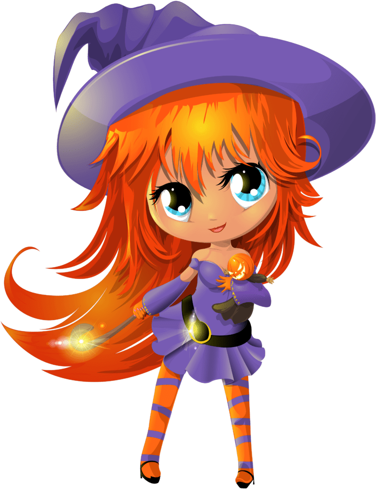 Cute Halloween Witch Clip Art - Cute Witch - Png Download (800x987), Png Download