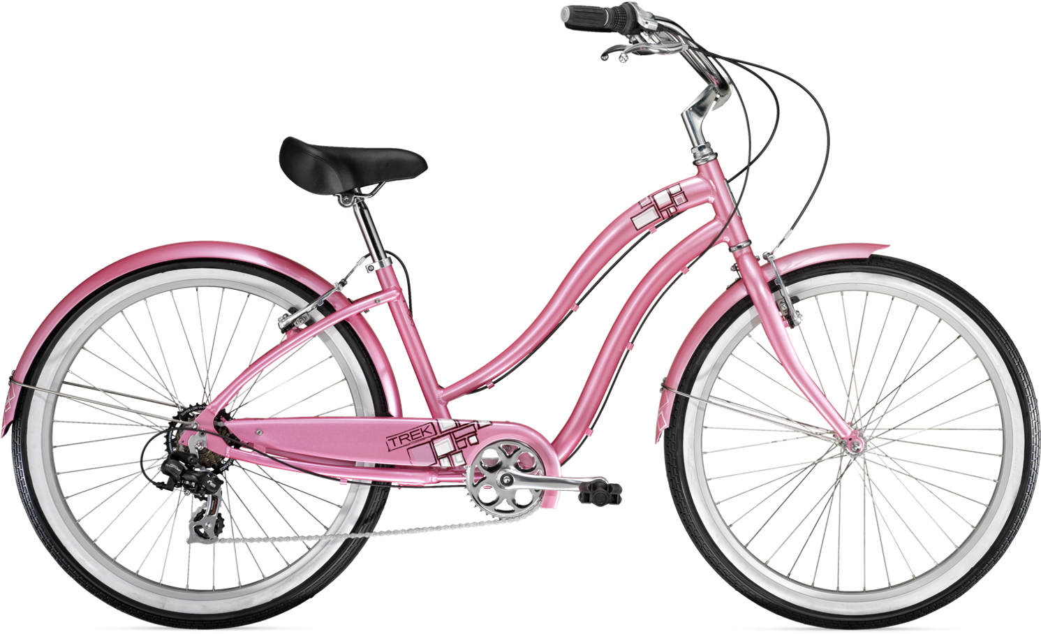 Clip Black And White Stock Bike Transparent Beach Cruiser - Trek Calypso - Png Download (1490x1080), Png Download