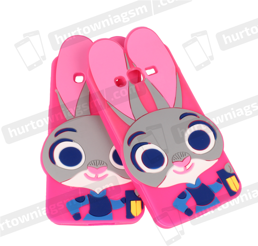 3d Case Bunny Huawei P9 Pink - Cartoon Clipart (1000x1000), Png Download