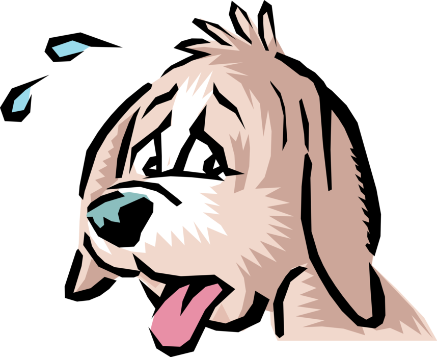 Download Vector Illustration Of Cartoon Exhausted Pet Dog Panting