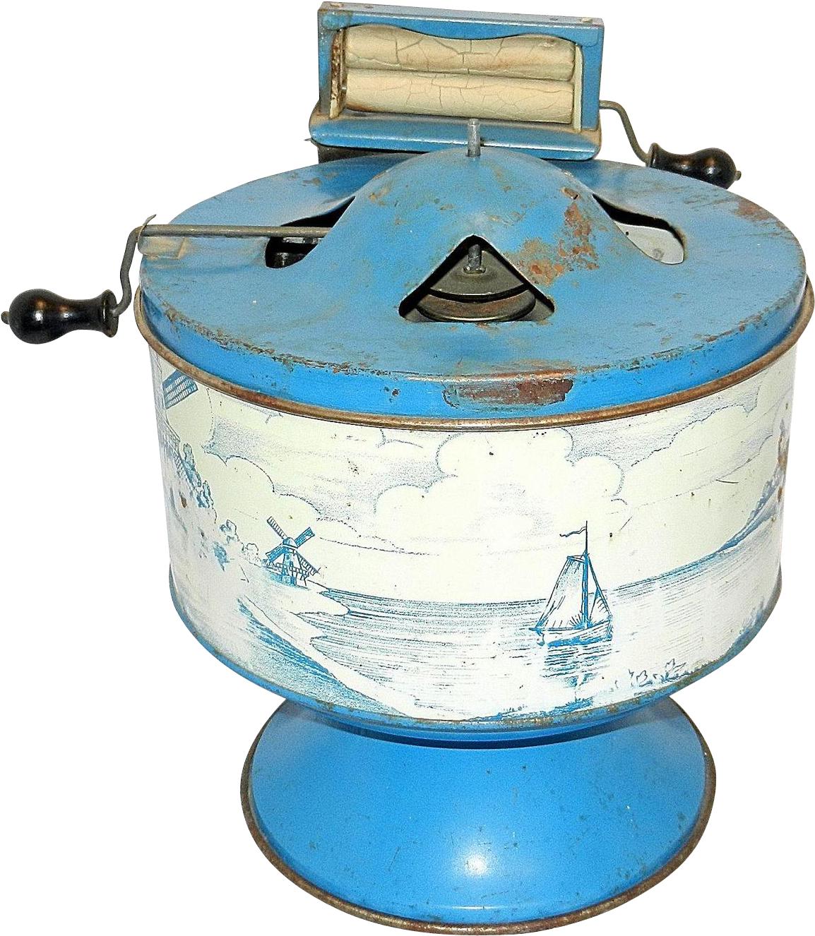 Wolverine Delft Dutch Blue Tin Litho Toy - Lid Clipart (1325x1325), Png Download