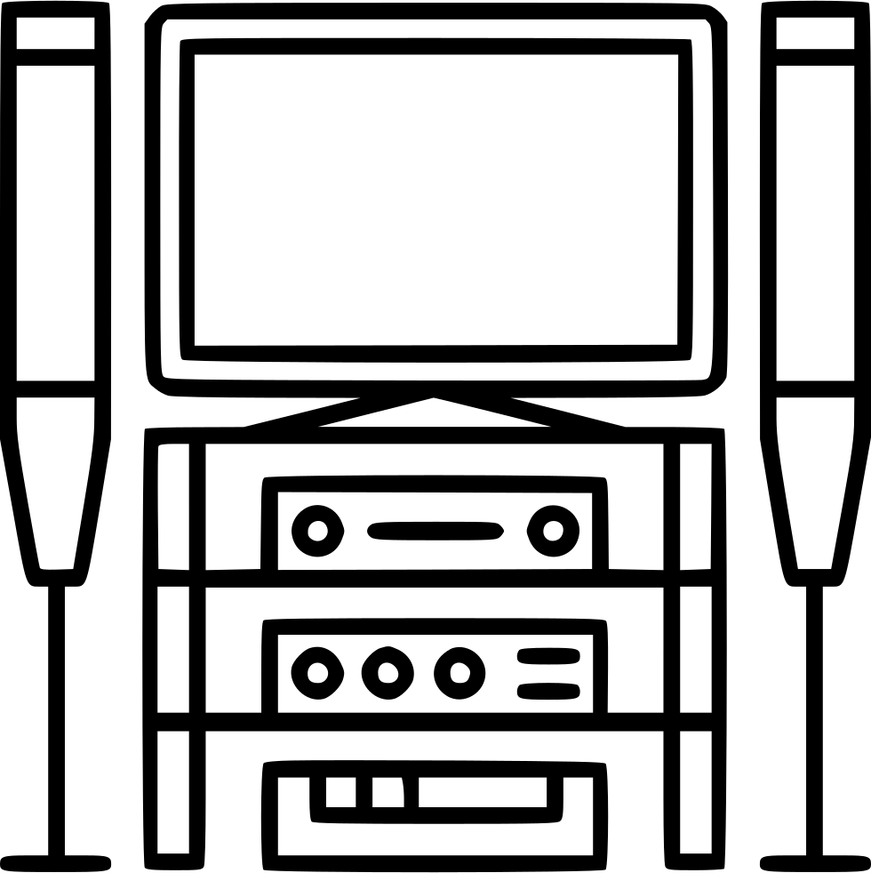 Home Theater Comments - Shelf Clipart (980x982), Png Download